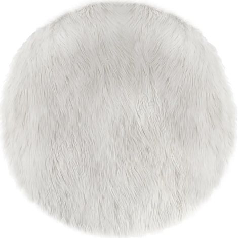 Tapis enfant en fausse fourrure - blanc D 90 cm - Atmosphera créateur d'intérieur (1/5)
