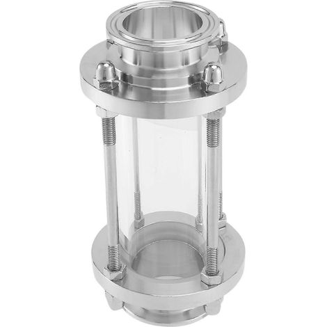 Voyant de niveau en ligne avec extrémité à pince, voyant de niveau sanitaire droit en acier inoxydable SUS316 de 1,5 pouce, type Tri Clamp (1/5)