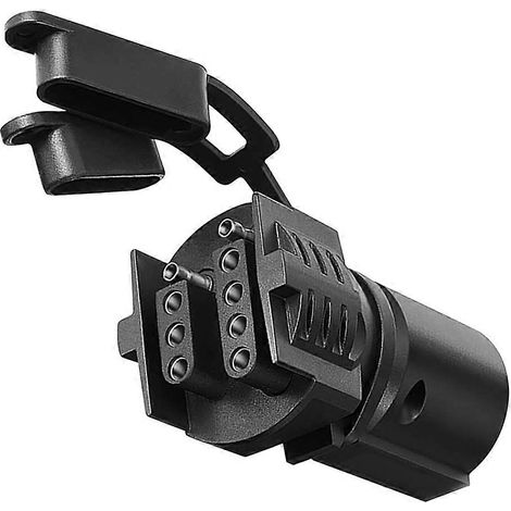 Anhängerlichtadapter, 7-poliger Rundstecker auf 4- und 5-poligen Flachstecker, robuster und wasserdichter 12-V-Anhängeradapter (1/5)
