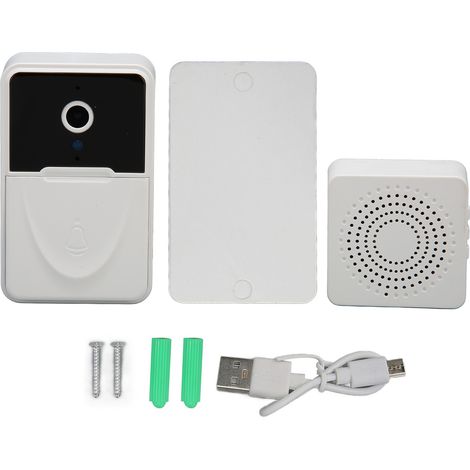 Caméra de Sonnette Vidéo Sans Fil HD, Audio Bidirectionnel, Vision Nocturne, Notifications Instantanées par Application pour Maison