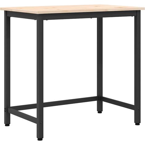 Maison Exclusive - Mesa Natural 80 x 50 x 77 cm Madera Ingenieriz