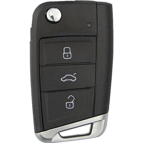 Coque de clé de voiture pliable à 3 boutons avec télécommande pour VW Golf MK7, Skoda Octavia, Seat Golf 7, Polo, Passat Mk2, Touran