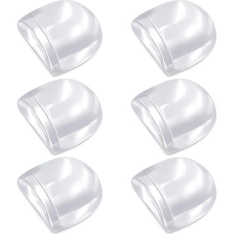 Lot de 6 Butoirs de Porte en Silicone Transparent, Bloque Porte Sol Adhésif Sans Perçage Adhésif au Sol et Parquet Amortisseur de Porte Discret pour Protection Murale et Meubles Cale Porte (1/5)