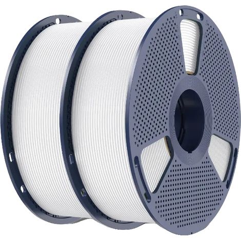 Filamento 3D, material ABS, compatible con impresoras FDM, blanco, 2 kg. (1/2)