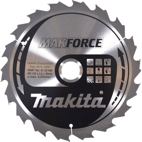 Makita MAKFORCE Hoja de sierra 235x30x18Z - B-32166