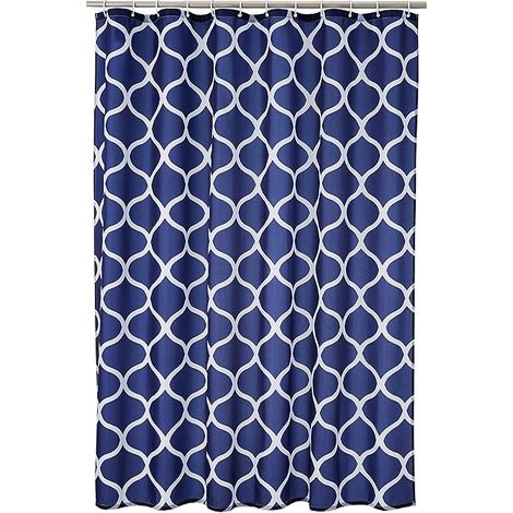 Rideau de douche décoration neuf étanche 180 x 180 m maroquin bleu foncé (1/4)