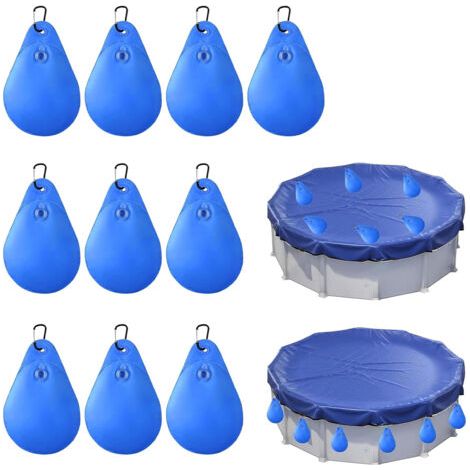 RHG Sacs d'eau Lourds pour Couverture de Piscine,10 Pièces Poids pour Abris de Piscine Enterrés,Accessoires pour Couverture de Piscine,Sacs à Eau de Piscine,pour AC à Eau de Piscine d'hiver (1/5)