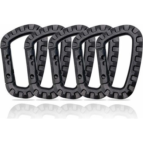 Lot de 5 mousquetons en plastique en forme de D 8.35.5cm (1/5)