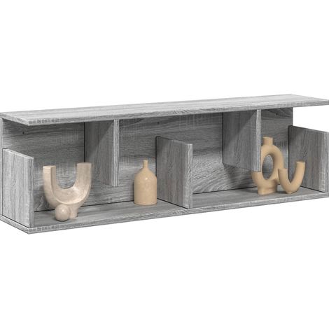 Armario de pared madera de ingeniería gris Sonoma 100x20x30 cm vidaXL (1/5)