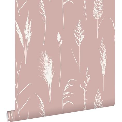 papier peint hierba de la pampa vieux rose - ESTAhome (1/5)