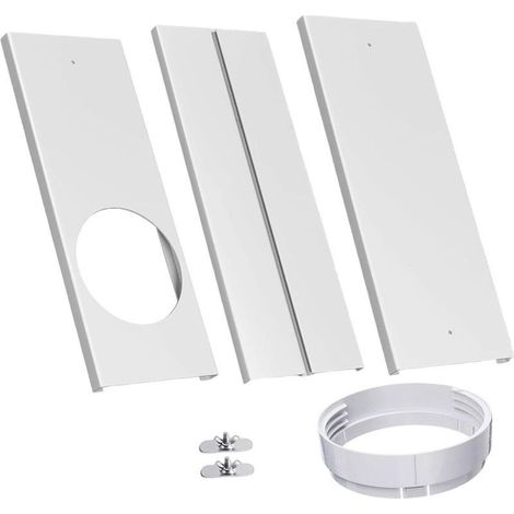 Kit de Ventilation pour Climatiseur Portable, Kit d'Étanchéité Fenêtre, Calfeutrage pour Climatiseur Mobile PVC Réglable Télescopique, Adaptateur Universel Tuyau Évacuation Maison, Bureau (1/5)