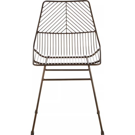 Interioirs by Premier Small Bronze Metal Wire Chair, Sturdy Metal Chair for Kitchen, Outdoor Tapered Metal Chair for Patio, Lawn (1/5)