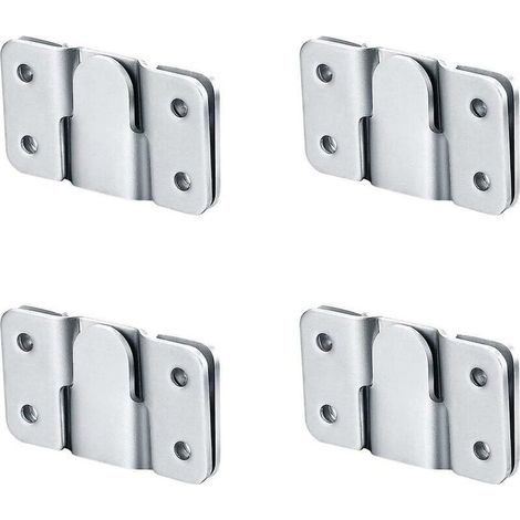 4 pièces Supports de Montage Encastrés, Supports de Fixation Murale pour Tête de Lit Fixation Murale Verrouillage Z Clip Crochet Matériel pour Meubles Connexion (1/4)