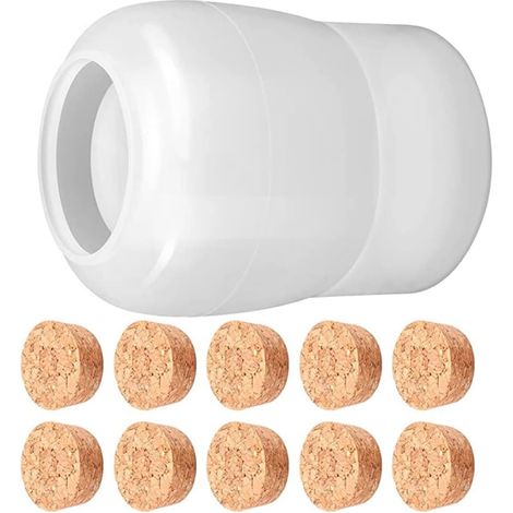 juego de moldes de silicona para botellas con tapas, moldes de almacenamiento DIY para crear macetas de resina para Halloween, Navidad y (1/5)
