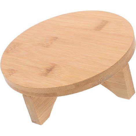 Support à fleurs en bambou, socle décoratif, compatible avec présentoir à plantes de table, beige (1/5)