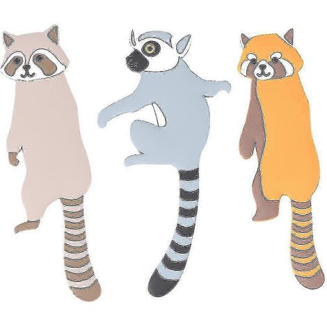 Filiyano-[KK] Lot de 3 porte-clés muraux, crochet décoratif en forme d'animal pour chambre d'étudiant ou chambre à coucher (1/2)
