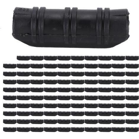 100 colliers de serrage pour tuyaux de structure de serre, colliers de serrage pour filets d'ombrage de jardin, 22 connecteurs noirs. (1/5)