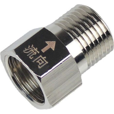 1/2 Inch Brass Check Valve For BSP Male Female Thread, Non Return Water Tank Heater Bathroom Pipe Fitting One Way Flow Control (1/5)