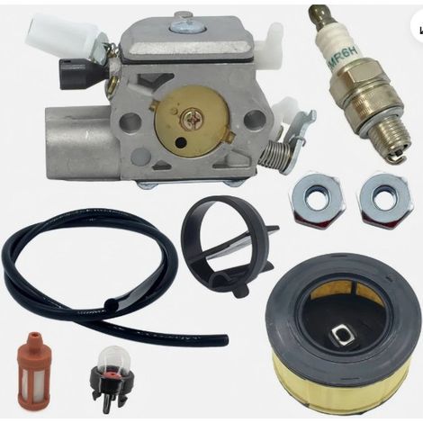 Kit carburateur, filtre à air, durites, filtre à essence compatible avec Stihl MS231 251C, 1143 120 0611