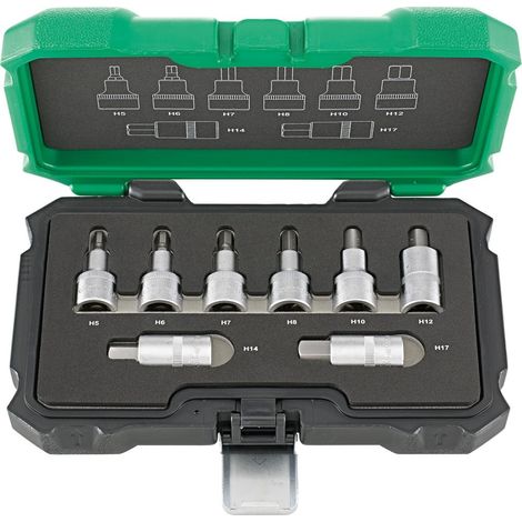 Fortis Schraubendreher-Einsatz-Garnitur 1/2, 8-tlg., 5 - 17 mm Innen6kant (1/4)