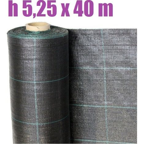 TELO PER PACCIAMATURA NERO QUADRETTATO TESSUTO POLIPROPILENE ANTISTRAPPO - mt 40 x 5,25 H