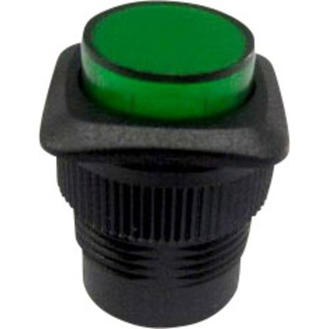 TRU COMPONENTS 1587742 TC-R13-508B-05YL Druckschalter 250 V/AC 1.5 A 1 x Aus/Ein rastend Grün   1 St (1/2)