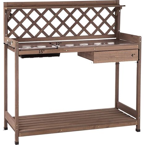 MaxxGarden Mesa de Jardinería de Madera. Para Semillas con Mesa de Trabajo para Jardinería – 110 x 50 x 114 cm (1/5)