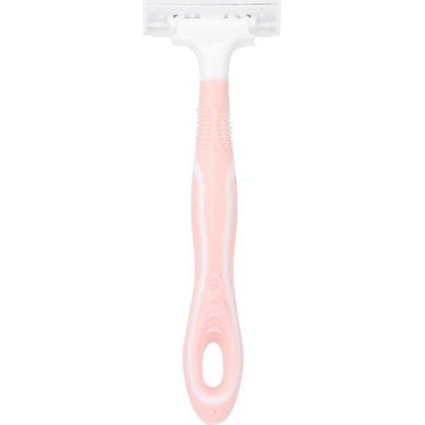 Rasoir portable pour femme en acier inoxydable rose, rasoir manuel, épilation corporelle sûre, couteau de rasage (1/5)
