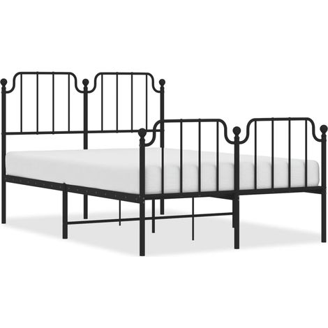 Maison Exclusive - Giroletto con Testiera e Pediera Metallo Nero 120x200 cm (1/5)
