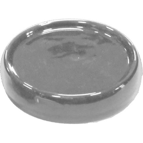 Porte Savon en Céramique "Bullea" 10cm Gris Clair (1/3)