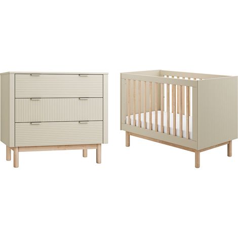 Lettino evolutivo 60x120 e Cassettiera a 3 cassetti Pinio Miloo Champagne (1/5)