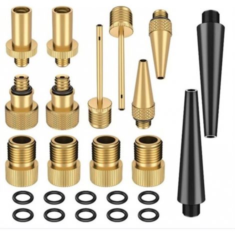 Adaptateur pour pompe à air, lot de 14 unités, pour le raccordement des valves et des accessoires de gonflage.-AquaForge (1/5)