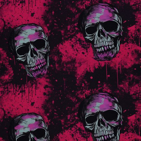Tela decorativa para exteriores Oxford - Motivo de calavera I DX4452 (1/5)