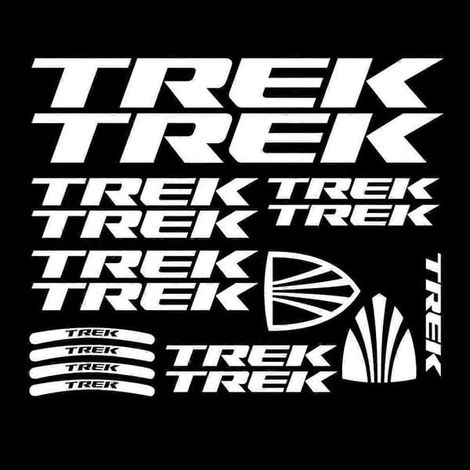 Autocollants pour vélo TREK, cadre, voiture, tuning, jante, roue, logo, emblème, vinyle imperméable, 20 cm [BEMS] 20 cm blanc