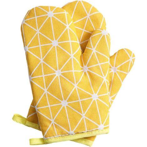 Lot de 4 maniques de cuisine, gants en coton et lin résistants à la chaleur, adaptés à la cuisson au four, à la cuisine et au barbecue, doublure confortable et respirante, lavables, gants de cuisine 1 (1/5)