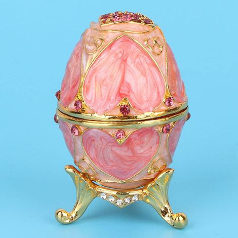 Trinket Boxes, Decorative Eggs with Easter Egg Motif, Decorative Zinc Alloy Easter Eggs for Decoration (1/5)