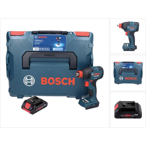 Bosch GDX 18V-210 C Avvitatore a impulsi professionale a batteria 18 V 210 Nm senza spazzole + 1x batteria ricaricabile ProCORE 4,0 Ah + L-Boxx - senza caricabatterie