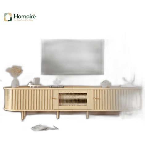 TV-Ständer MDF natur 180 x 40 x 40 cm HOMAIRE (1/5)
