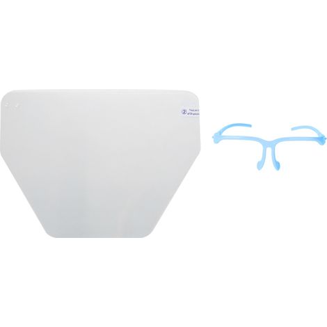 Masque de Protection Dentaire Professionnel, Visière Faciale Détachable Bleue pour Soins Dentaires (1/5)
