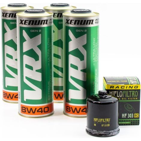 Kit Vidange Racing Huile Blanche Céramique 4L + Filtre à huile HF303RC