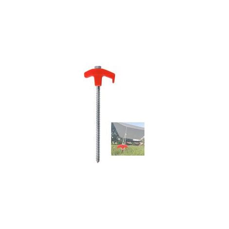 4PCS Clou fluorescent hexagonal M8 clou de sol fileté en acier au carbone rotatif avec tête en plastique 20 cm clou de sol pour tente de camping en plein air (1/3)