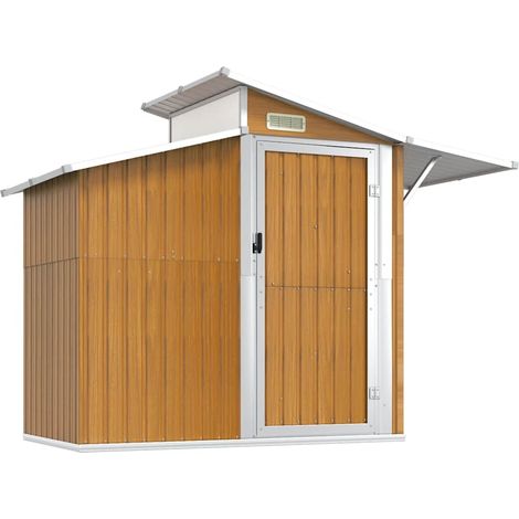 Maison Exclusive - Capanno da Giardino Marrone 270x130x208,5 cm Acciaio Zincato