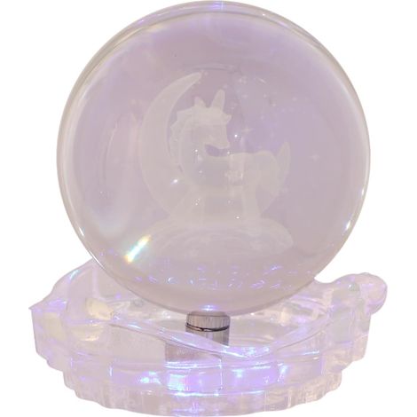 Lampe Boule de Cristal Licorne 3d, Veilleuse Décorative (1/5)