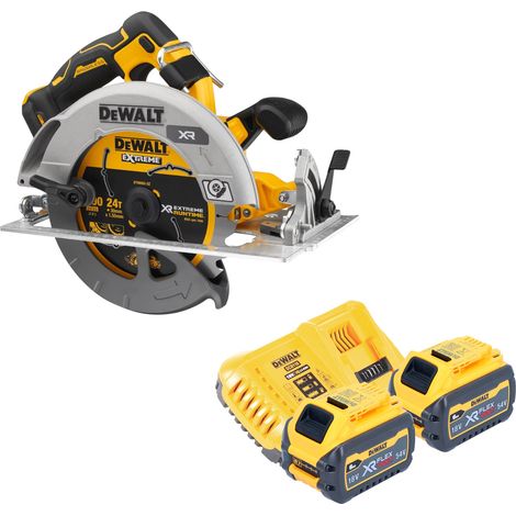 DeWalt DCS 573 T2 Akku Handkreissäge 18 V 190 x 30 mm Brushless + 2x Akku 6,0 Ah + Ladegerät (1/5)