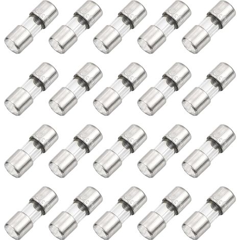 20pcs Fast Fusion Glass Fuses 3A 125V 3.6x10mm Fast Melting Glass Tube Fuses for PCB Electronics Appliances (1/5)