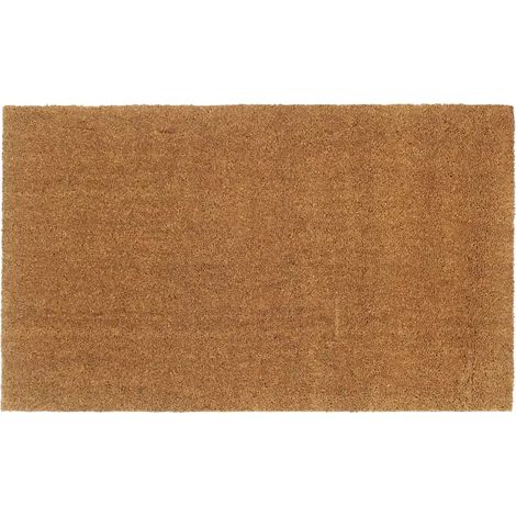 Tapis de porte naturel extérieur intérieur 90 x 150 cm antidérapant pratique en fibre de coco naturel (1/5)