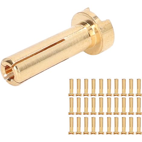 Lot de 30 connecteurs banane en laiton haute précision pour câbles de batterie RC standard de 4 mm (1/5)