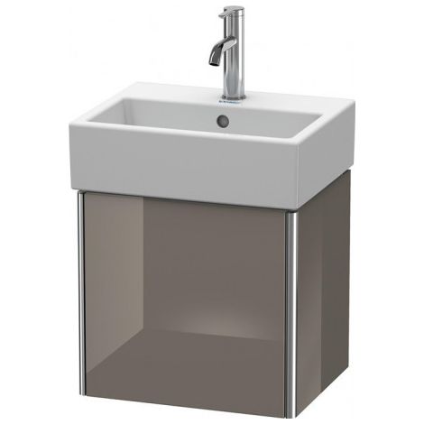 Meuble sous-vasque XSQUARE 397x434x340mm ouverture droite flanelle gris brillant