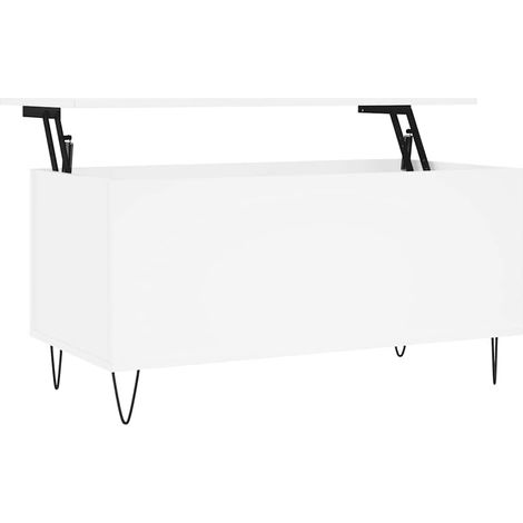 Couchtisch Weiß 90x44,5x45 cm Ingenieurholz