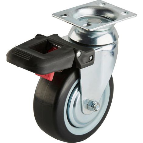 Roulette pivot con freno p. carrello di workshop